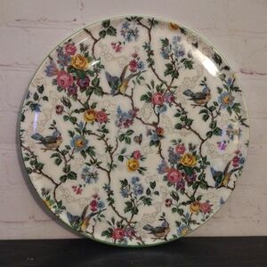 Vintage Royal Tudor Ware Barker Bros Cake Pie Plate Chintz England 11"